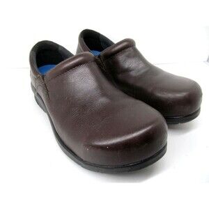 Timberland PRO ESD Non-Marking Brown Leather  Safety Clogs Size US 6.5 W